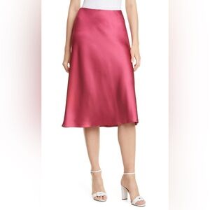 Club Monaco Red Satin Skirt